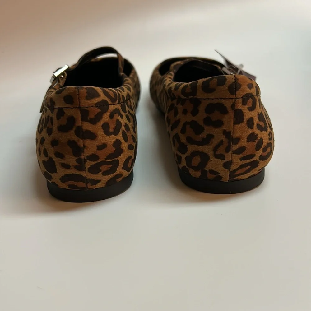 Wild Fable Elsa Leopard Print Mary Jane Flats Brown Black